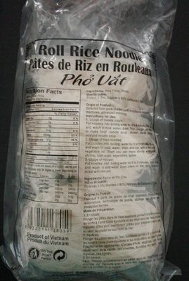 Pâtes de riz en rouleaux