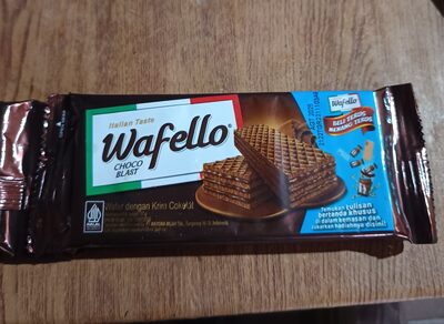wafer dengan krim cokelat