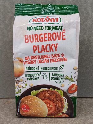 No need for meat Burgerové placky