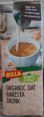 Organic oat barista drink