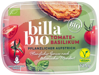 Pflanzlicher Aufstrich Tomate-Basilikum