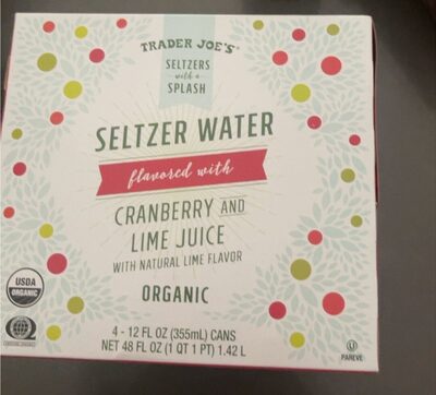 Seltzer Water Cranberry and Lime Juice l