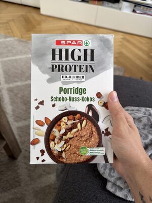 High protein porridge schoko-nuss-kokos