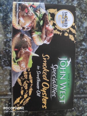 Wood Smoked oysters in sunflower oil