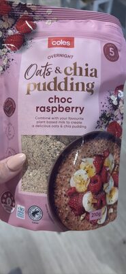 Oats & chia pudding choc raspberry