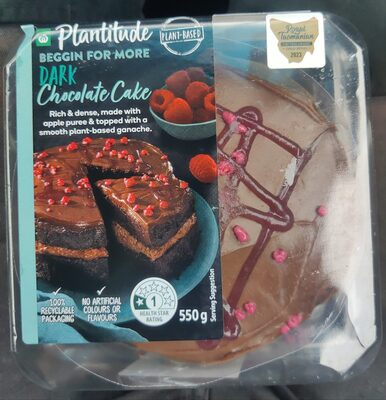 Plantitude Dark Chocolate Cake