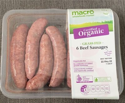 Beef sausages