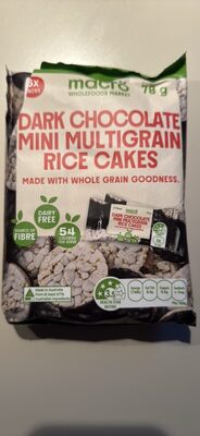 DARK CHOCOLATE MINI MULTIGRAIN RICE CAKES
