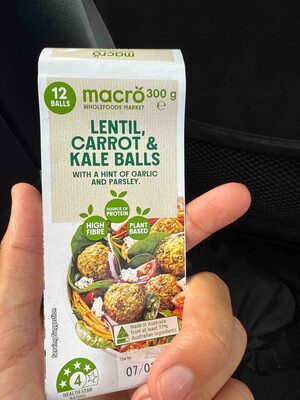 Lentil, Carrot & Kale Balls