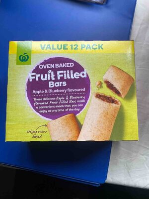Oven Baked Fruit Filled Bars Apple & Blueberry Flavoured