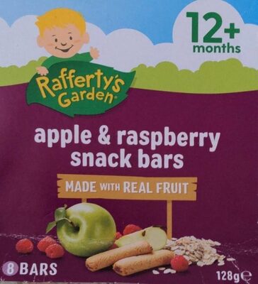 Apple and raspberry snack bar