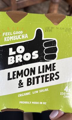 Lemon lime & bitters kombucha