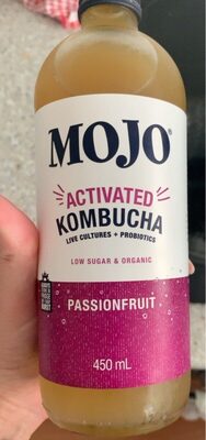 Passionfruiy activated kombucha