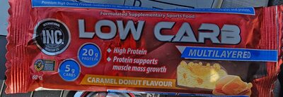 INC. Low Carb Protein Bar, caramel donut flavour