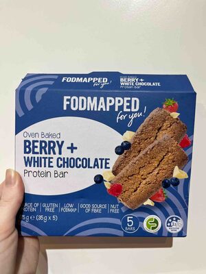 Oven Baked Berry + White Chocolate Protein Bar