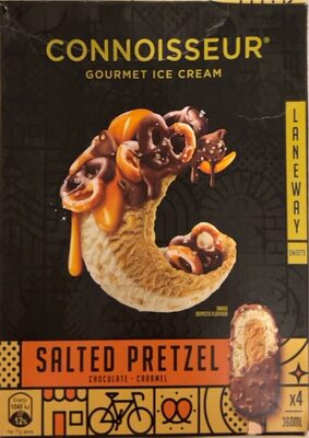 Salted pretzel chocolate caramel ice cream