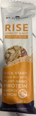 Rise apricot and nut hemp bar