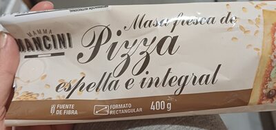 Masa fresca de pizza espelta e integral