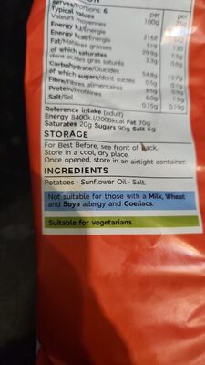 M&S -FOOD- READY SALTED POTATO STICKS READY TO CRU