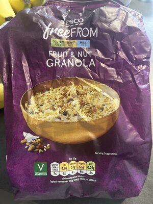 TESCO freeFROM GLUTEN WHEAT FREE MILK FRUIT & NUT