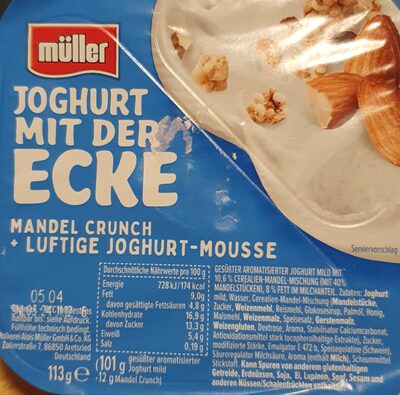 Joghurt mit der Ecke Mandel Crunch + luftige Joghurt-Mousse