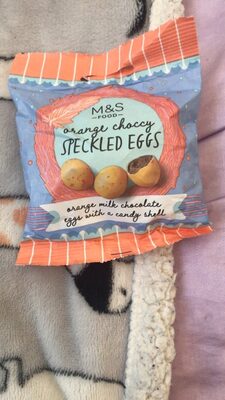 Orange chocct speckled eggs