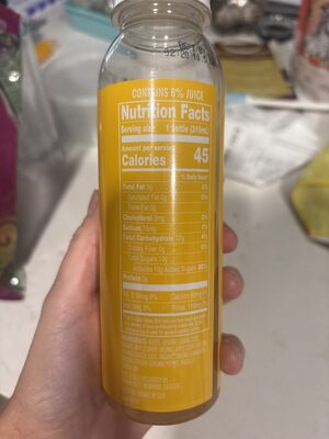 Cold Pressed Juice Beverage Lemon Ginger Cayenne Apple Cider Vinegar & Probiotic Juice Beverage