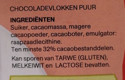 Chocolade vlokken puur