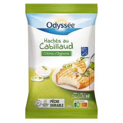 Haché au cabillaud crème et oignons x2 - MSC - 200g