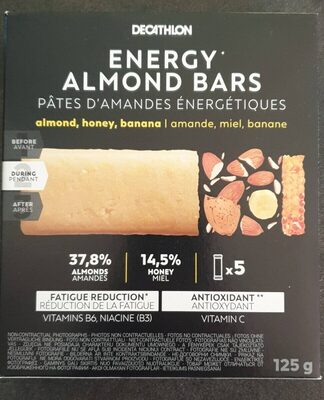 Energy almond bar banana x5