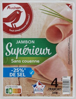 Jambon cuit supérieur -25% de sel*