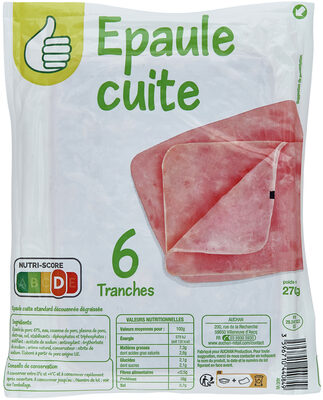 Epaule cuite découennée dégraissée