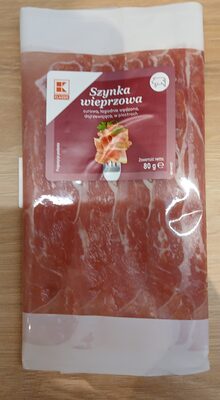 Szynka wieprzowa, surowa, łagodnie wędzona, dojrzewająca w plastrach