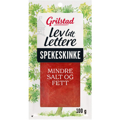 Spekeskinke i tynne skiver, mindre salt og fett