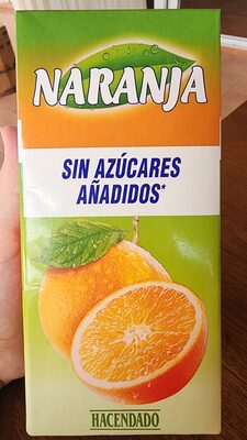 Zumo de naranja sin azúcares añadidos