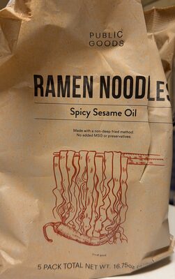 Spicy Sesame Oil Ramen Noodles