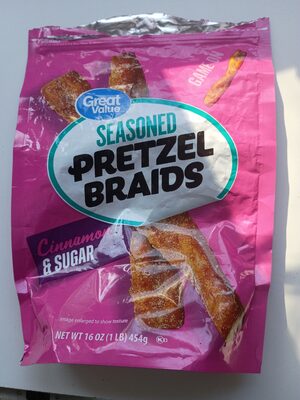 Seasoned Pretzel Braids Cinnamon & Sugar
