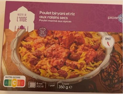 Poulet biryani riz aux raisins secs