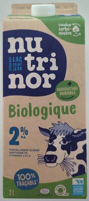 Lait nutrinor biologique partiellement écrémé 2 %