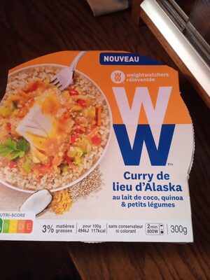 Curry de lieu d'Alaska au lait de coco, quinos & petits légumes