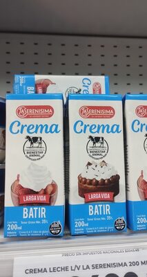 Crema para batir