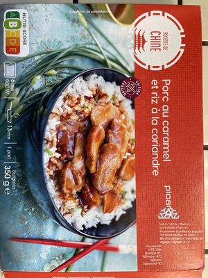 Porc au caramel et riz à la coriandre