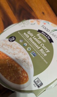 Organic Indian Split Lentil Curry With Steamed Rice