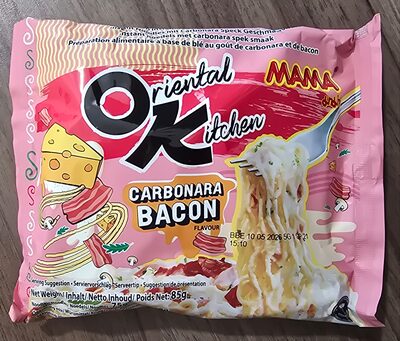 ORIENTAL KITCHEN INSTANT NOODLES CARBONARA BACON FLAVOUR