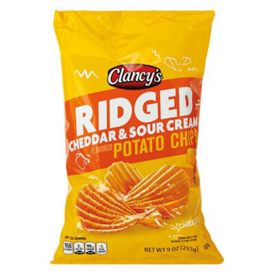 Ridged Cheddar And Sour Cream Potato Chips