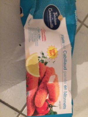 Filets de Cabillaud Panés en Bâtonnets Surgelés