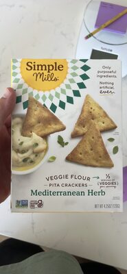 Mediterranean Herb Veggie Flour Pita Crackers