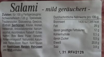 Salami mild geräuchertl