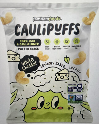 Corn, Rice Cauliflower Puffed Snack White Cheddar