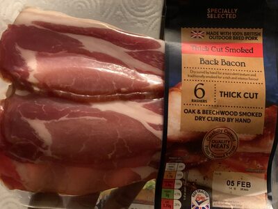 Thick Cut Smoked Back Bacon Oak & Beechwood Smoked